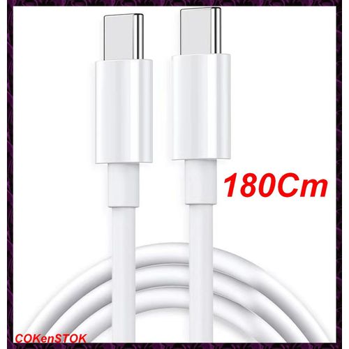 EP-DN975 Cble USB-C vers USB-C 180Cm 60W 100W Original Samsung Galaxy A52 / A52s / A53 / A70 / A70s / A71 / A72 5g Blanc