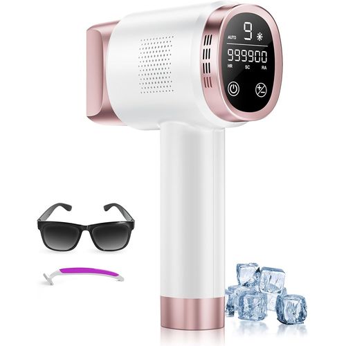 pilateur Lumire Pulsee Avec Fonction De Refroidissement, 21j pilateur Laser Avec Grand cran Lcd, Fonctions Hr/Sc/Ra,9 Niveaux D'nergie, pilation Ipl Douleur Pour Femmes Hommes Visage Bikini