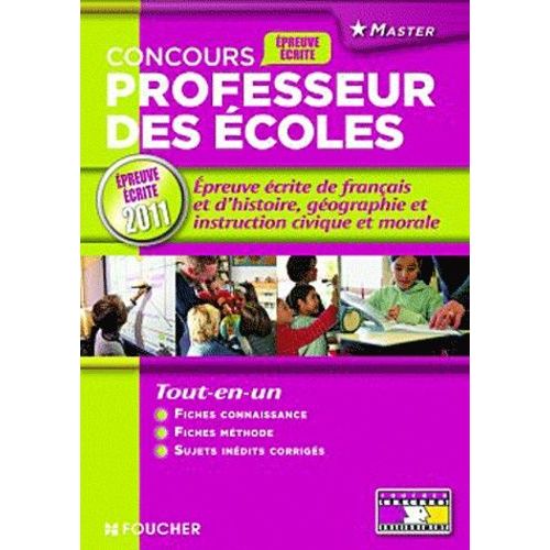Epreuve crite De Franais, D'histoire, Gographie Et Instruction Civique Et Morale - Concours Professeur Des coles   de Tisserand Eric  Format Broch 