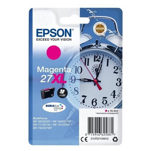 Epson 27xl - 10.4 Ml - Xl - Magenta - Original - Cartouche D'encre - Pour Workforce Wf-3620, Wf-3640, Wf-7110, Wf-7210, Wf-7610, Wf-7620, Wf-7710, Wf-7715, Wf-7720