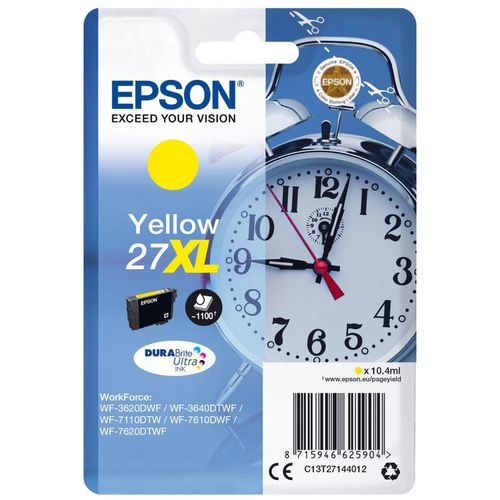 Epson 27xl - Xl - Jaune - Original - Emballage Coque Avec Alarme Radiolectrique - Cartouche D'encre - Pour Workforce Wf-3620, Wf-3640, Wf-7110, Wf-7610, Wf-7620, Wf-7715, Wf-7720