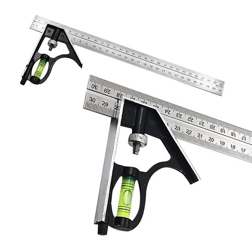 Equerre Combinee Rapporteur Angle Combine En Acier Inoxydable Outil De Mesure Regle Parallele Pour Toutes Les Mesures Dangle De Menuisier Outil De Marquage Du Bois