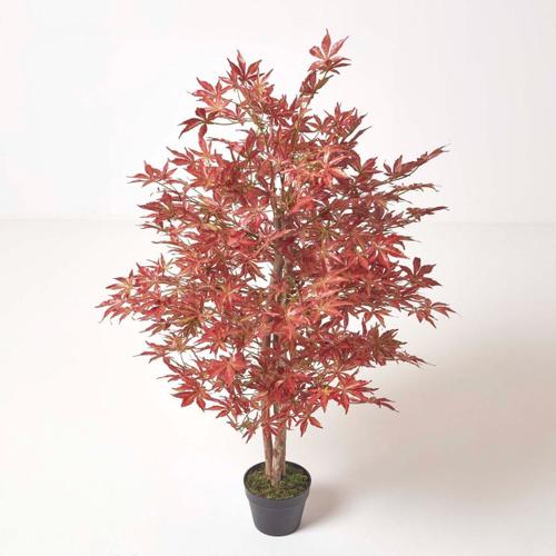 Erable Rouge Artificiel En Pot, 120 Cm