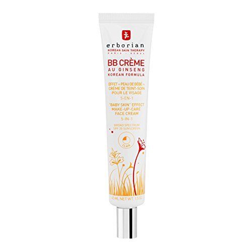 Erborian Bb Creme Au Ginseng 5-In-1 Total Sheer Make-Up-Care Cream Spf20 Pa++ Clair, 1.5oz, 45ml