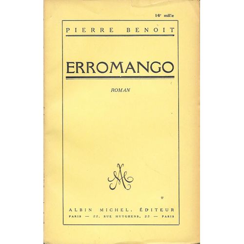 Erromango   de Pierre Benoit  Format Broch 