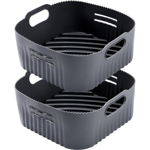 Ershi-21cm Air Fryer Accessoires, Moule Silicone Air Fryer Pour Philip Xl 6,2l, Cosori 5,5l 4,7l, Cecotec 5,5l 6l, Friteuse Sans H[1342]