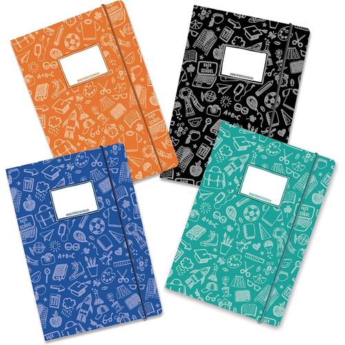 Ershi-4 Cartables Sans Plastique De Haute Qualit Avec lastique Dans Din A4 | Motif Scribble - Dossier De Courrier Pour Les lve[845]