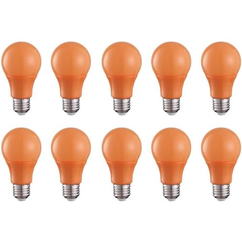 Ershi-Ampoule Led Orange E27 3w, A60/A19 Ampoule Colore E27 quivalent Incandescence 30w, Pour Nol Halloween Dcoration Fte Bar[6