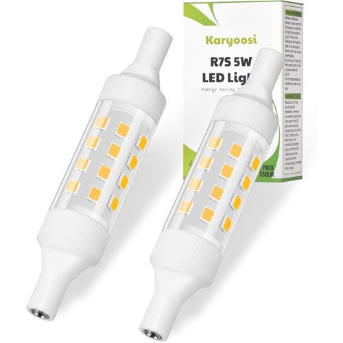 ERSHI-Ampoule LED R7S 78mm 5W 550LM, quivalent 60W J78 Lampes Halognes, Blanc neutre 4000K, R7s LED 78mm, clairage  Faisceau 3[2421]