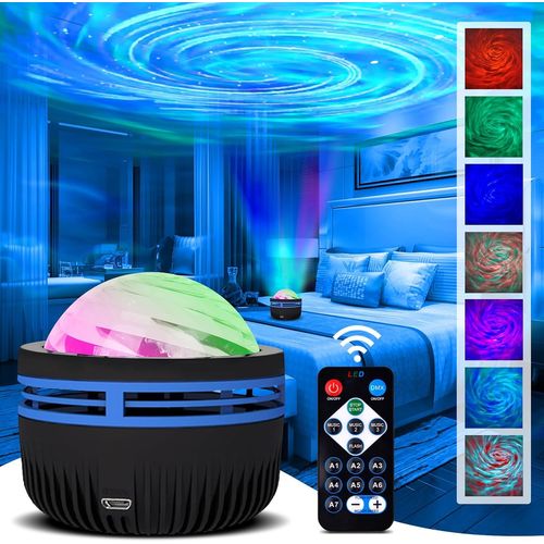 ERSHI-Aurora Light Projecteur de ciel toil  LED avec tlcommande et 7 effets de lumire, lampe de projection RVB  intensit v[2