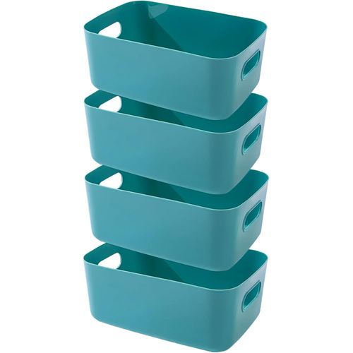 Ershi-: Boite Et Panier De Rangement Plastique Haut De Gamme,Essentiel Pour Bain Et Cuisine (Vertes, 20157 Cm, 4 Pices)[2281]