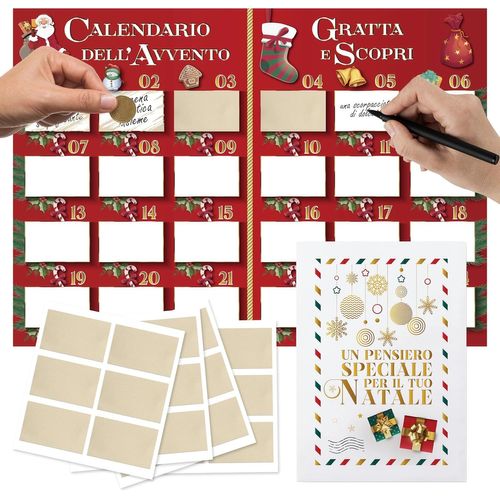 Ershi-Calendrier De L'avent Personnalis  Gratter - Calendrier De L'avent Cratif Homme Femme 2024 - Ide Cadeau Nol Originale P[3792]