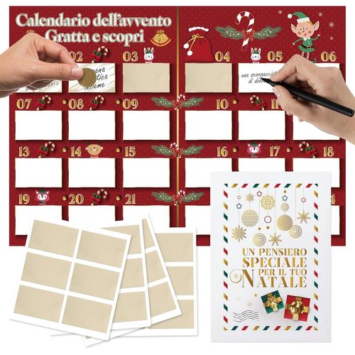 Ershi-Calendrier De L'avent Personnalis  Gratter - Calendrier De L'avent Cratif Homme Femme 2024 - Ide Cadeau Nol Originale P[3797]