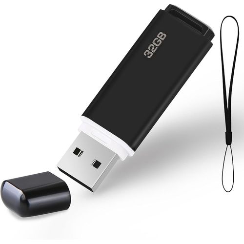 ERSHI-CL USB 32Go, Flash Drive Pen USB 2.0 Memory Stick pour PC, Ordinateur Portable etc (Noire)[415]