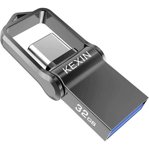 ERSHI-Cl USB Type C 32Go USB 3.0 OTG Mini Clef USB 32 Go USB 3.0 en Mtal tanche, Cle USB Flash Drive 2 en 1 pour PC Dell XPS et[3