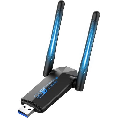 ERSHI-Cl WiFi, Cle WiFi Puissante AC1300 Mbps USB 3.0 Double Bande Antenne WiFi 2.4G / 5GHz Dongle WiFi PC/Laptop/Desktop/Tablet[7