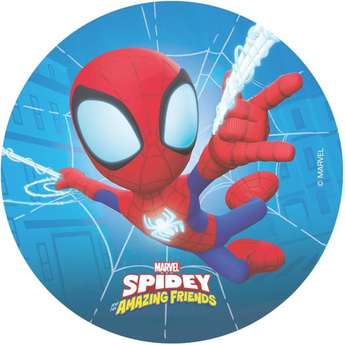 Ershi-Dekora, Spidey Disque Azyme, Dcoration Comestible Pour Gteau D'anniversaire D'enfants, Rond 20 Cm[10998]