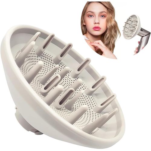 ERSHI-Diffuseur Sche-Cheveux Compatible avec Shark FlexStyle, pour Cheveux Onduls et Boucls (Couleur Crme)[521]