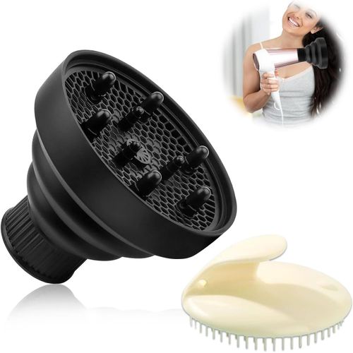 Ershi-Diffuseur Seche Cheveux, Diffuseur Boucle Pliable,Seche Cheveux Diffuseur Boucle, Embout Seche Cheveux Boucle Avec Brosse Ma[1