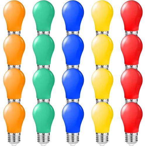 Ershi-E27 1w Ampoule Led Colore, Ampoules Led Colores E27 Pour L'extrieur, Mlanges Rouge Jaune Vert Bleu Orange Ampoules Colo[3082]
