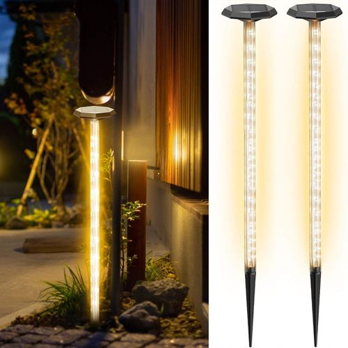 Ershi-clairage De Chemin Solaire, Lumire Chaude  Led 8 Modes D'clairage Ip65 tanche, Facile  Installer, Faciles  Installer [1