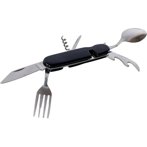 Ershi-- Evasion - Couteau De Poche Camping - Lame 7,5 Cm Acier 3cr13 - Fourchette, Cuillre, Tire-Bouchon, Ouvre-Bote Et Dcapsul[171]