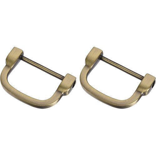 Ershi-Fer  Cheval Anneaux En D (30mm) 2pcs Visser Forme U Boucles Manille - Pour Voiture Cls Porte-Cls Sacs Cuir Artisanats, Br[9