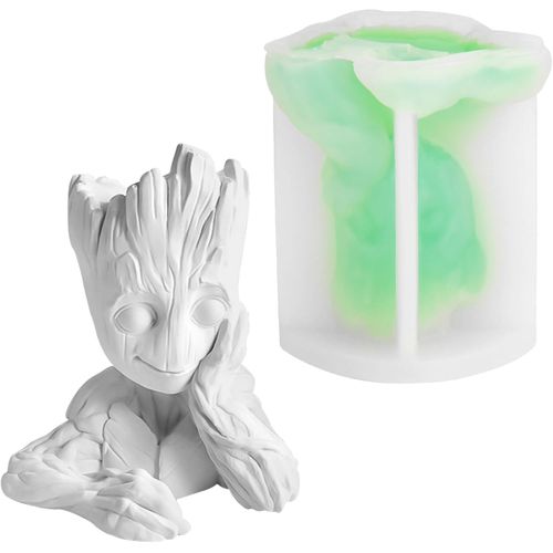 Ershi-Groot Moules En Rsine poxy,Moule  Bougie En Silicone 3d,9 X 9 X 10,7cm,Pour Bougies,Savon Fait Main,Figurines En Pltre[2586]