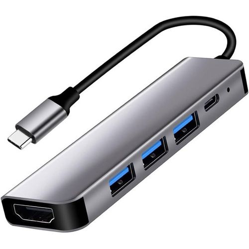 ERSHI-Hub USB C Adaptateur Multiport, 5 in 1 Adaptateur USB C Adaptateur avec 4K HDMI, 3 USB 3.0, 85W PD Charging, Hub USB C Compa[1441]