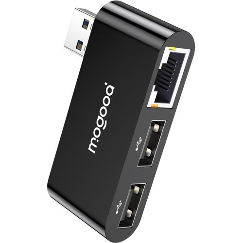 ERSHI-HUB USB Ethernet, Adaptateur USB vers Gigabit Ethernet, Hub Type A avec 2*USB 2.0 et RJ45 1000Mbps, Adaptateur Rseau Ethern[718]