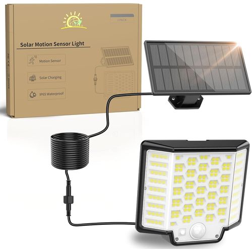 Ershi-Lampe Solaire Extrieur [186 Led], 3 Modes Spot Eclairage Exterieur Solaire Avec Dtecteur De Mouvement Ip65 1 Pack Lumiere [1229]
