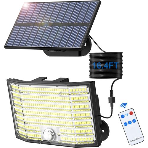 Ershi-Lampes Solaires D'extrieur  226 Led Avec Dtecteur De Mouvement, 3 Modes, Ip65, Angle D'clairage De 180 , Applique Mural[1140]