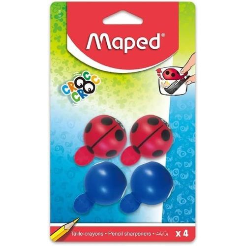 Ershi-- Lot De 4 Taille-Crayons Croc Croc Easy Coccinelle Et Baleine - Taille-Crayons Rservoir - 1 Trou Pour Crayons Standards - [5