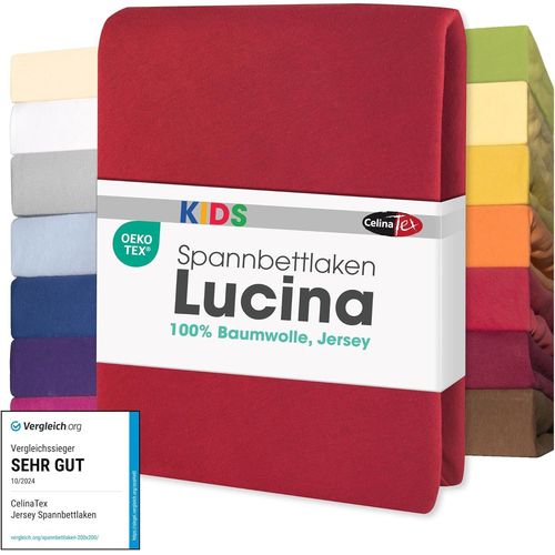 Ershi-Lucina Bb Enfants Drap-Housse Berceau Lite Enfant Coton 2er-Set 60x120-70x140 Cm Rouge Rubis[614]