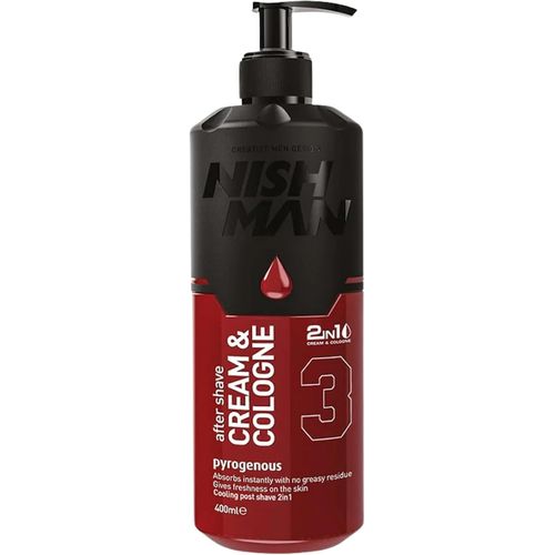 Ershi-Nishman Crme Aprs-Rasage Cologne 03 - Pyrogenous 400ml \U2013 Crme & Cologne 2en1, Aprs-Rasage Homme Extra Hydratant \U2[1