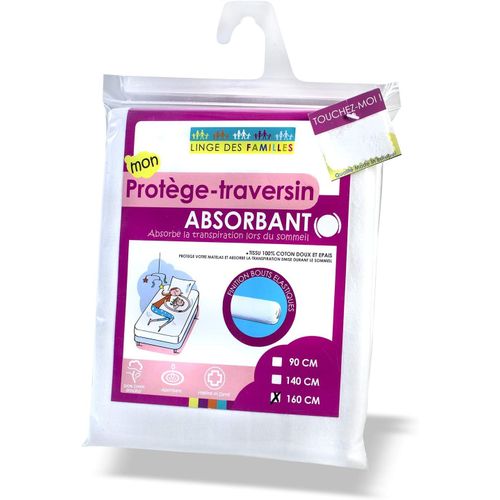 Ershi-- Protge Traversin 160 Cm - 100% Coton Molleton - Housse Traversin Douce Et Absorbante - Label Oeko-Tex Standard 100 - Mad[1