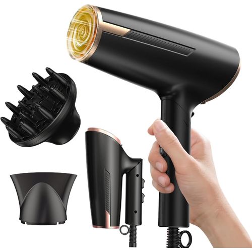 ERSHI-Sche Cheveux 1800W Sche-cheveux Pliable avec Diffuseur Seche Cheveux de Voyage Schage Rapide avec Accessoires Diffuseur p[1