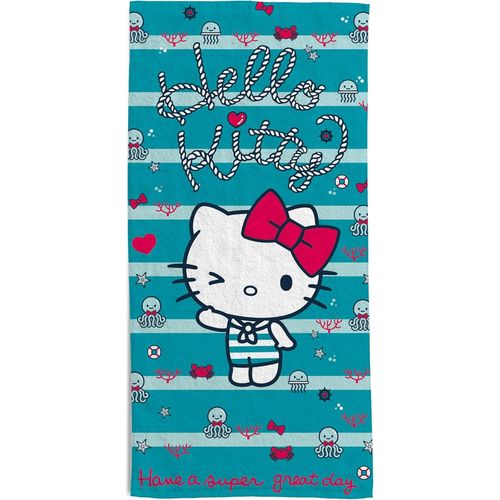 Ershi-, Serviette De Plage Hello Kitty 70 X 140 Cm, Serviette De Plage Ou Piscine, 100% Coton Doux, Pratique Et Lger[704]