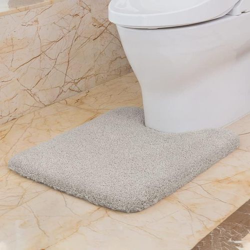 Ershi-Tapis Contour Wc Antidrapant Tapis De Toilette Wc paissi Tapis Wc Absorbant Tapis Salle De Bain Ultra Doux En Microfibre, [822]