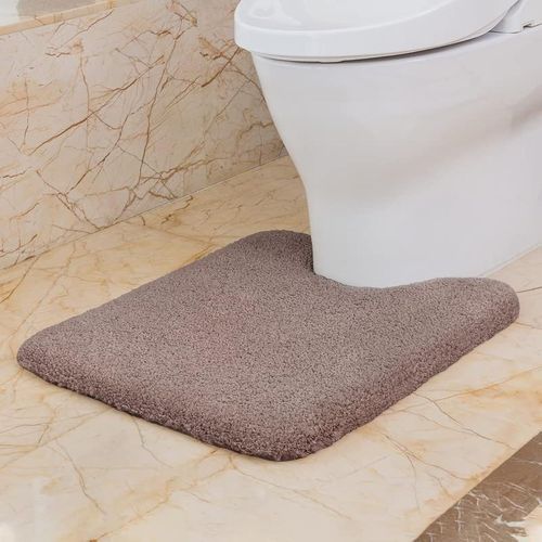 Ershi-Tapis Contour Wc Antidrapant Tapis De Toilette Wc paissi Tapis Wc Absorbant Tapis Salle De Bain Ultra Doux En Microfibre, [825]