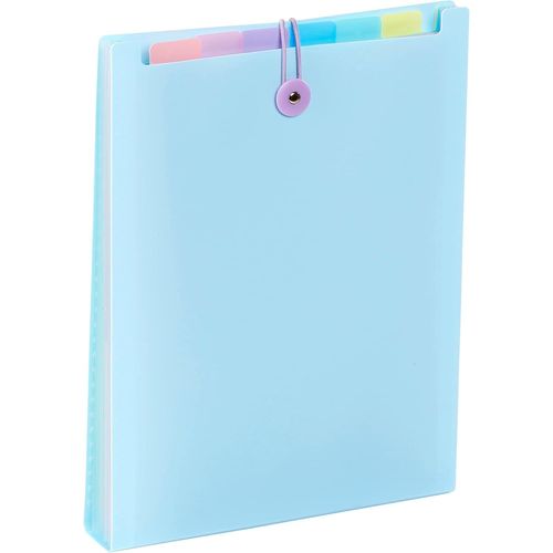 Ershi-- Trieur 6 Positions Pour Sac  Dos - Organisateur De Sac Rainbow Pastel - Trieur Vertical A4 - Bleu[2493]
