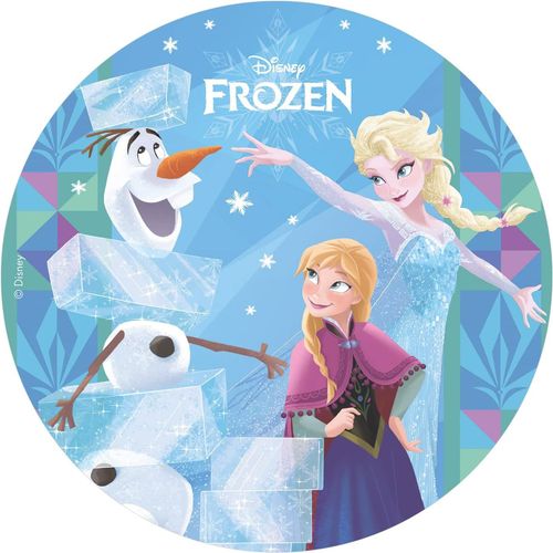 Ershi-Un Disque Azyme Reine Des Neiges, Dcoration Gteau D'anniversaire, Diamtre 20 Centimtres[9286]