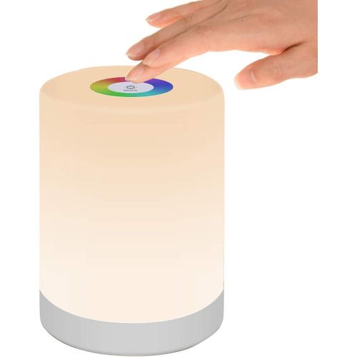 Ershi-Veilleuse Led, Lampe De Table De Chevet Intelligente, Commande Tactile Dimmable, Rechargeable Par Usb, Portable, Changement [6