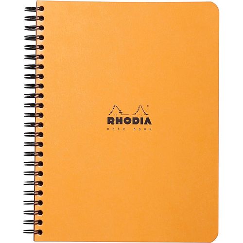 ERYI-19342C - Cahier  Spirale (Reliure Intgrale) Notebook Noir Ou Orange