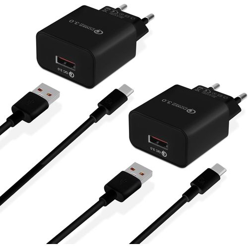 Eryi-2pcs Chargeur Usb Chargeur Rapide Pour Samsung Galaxy A15 A14 A13 A12 A22 A23 A33 A34 A51 A52 A53 A54 A04s A05s, S10 S9 S8 S[1306]