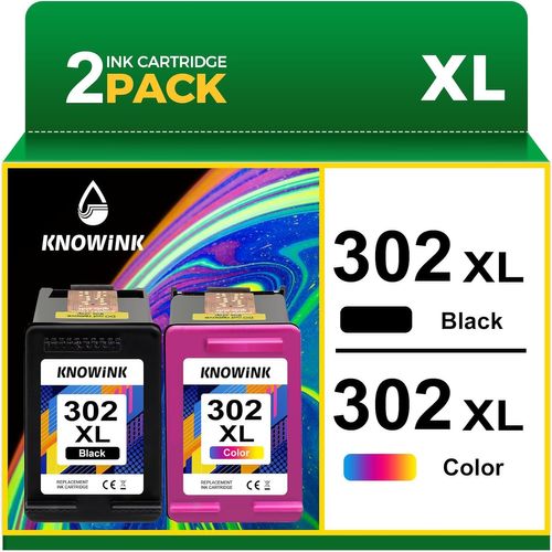 Eryi-302xl Encre Compatible Avec Cartouche Hp 302 Xl Noir Et Couleur D'encre Multipack Pour Hp Envy 4520 4525, Deskjet 3639 3630, Officejet 3831,Cartouche Imprimante Deskjet 3636