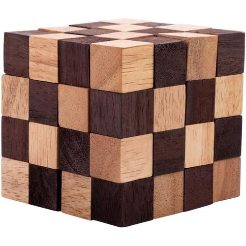 Eryi-- 350170 - Anaconda Casse-Tte En Bois \U2013 Pour Adultes \U2013 Casse Tete Logique \U2013 1 Pice \U2013 Solution Incluse \U2013 8 Cm De Ct \U2013 Niveau Difficile