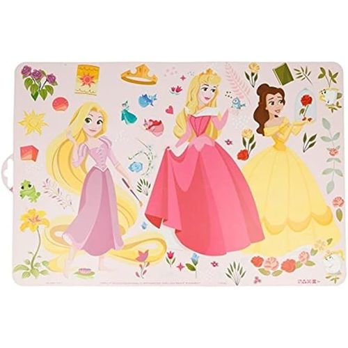 Eryi-3661. Set De Table Princesses Baby ; Produit Rutilisable ; Sans Bpa ; Dimensions 43 X 29 Cm