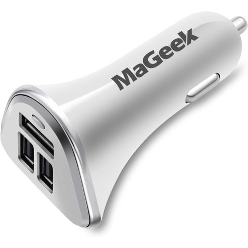 ERYI- 6.8A / 34W 3-Port Chargeur De Voiture Avec Unicharge Technology Pour Iphone 7/7 Plus, 6/6 Plus, Ipad Air 2 / Mini 3, Samsung Galaxy S6 / S6 Edge Et Gps (Blanc)