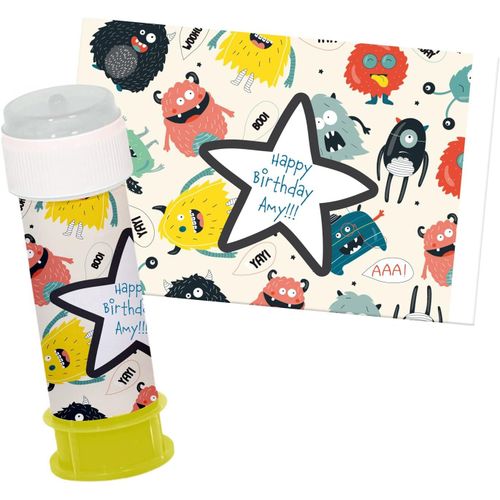 Eryi-68358 Bulles De Savon Autocollant Monster Bash-6 Pices, Multicolore